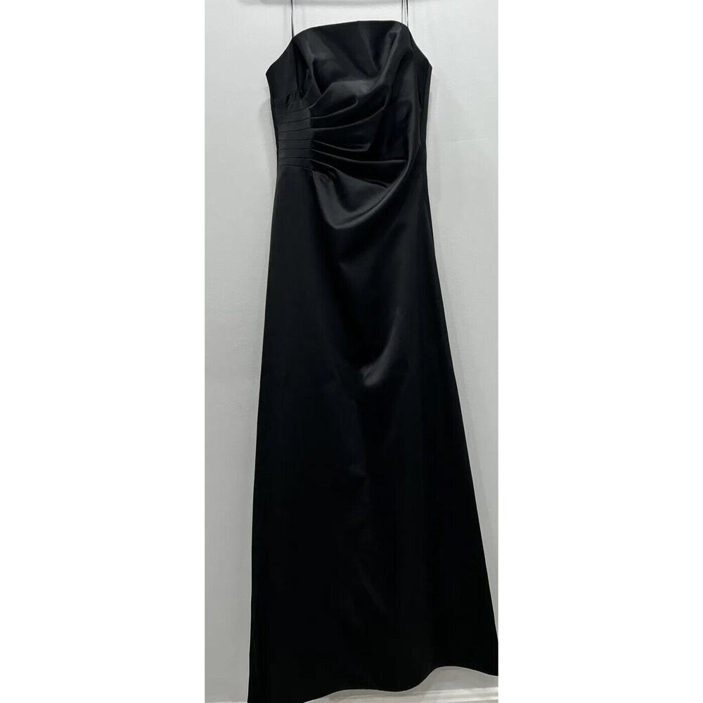 ABS Essentials By Allen Schwartz Size 8 Black Full Length Strapless Evening Gown